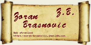 Zoran Brašnović vizit kartica